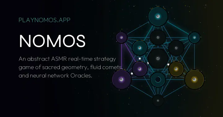 Desktop screenshot of the website for Nomos, showcasing its layout and design.